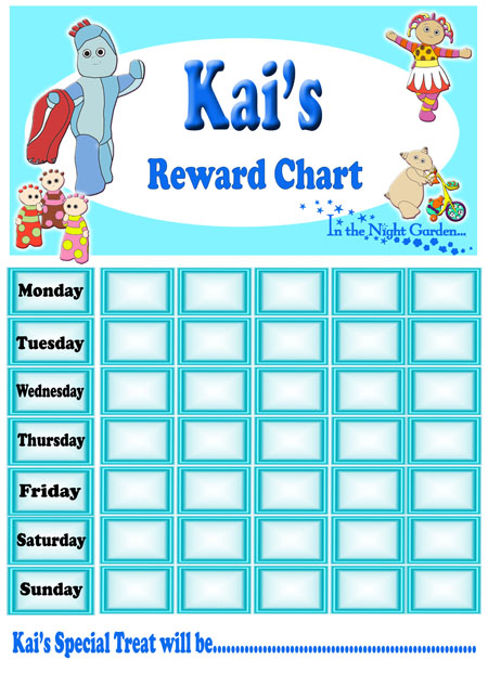 Personalised CHILDRENS Potty Training / Behaviour / Reward charts ...